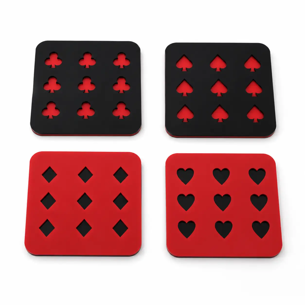 Playing Card Acrylic Coaster Set Playing Card Acrylic Coaster Set