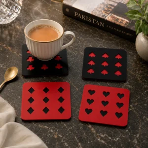Playing Card Acrylic Coaster Set