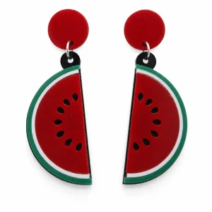 Watermelon Fruit Slice Earrings