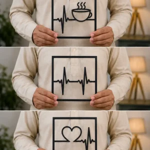 Heartbeat 3 Panel Wall Art Heartbeat 3 Panel Wall Art