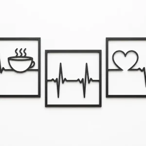 Heartbeat 3 Panel Wall Art