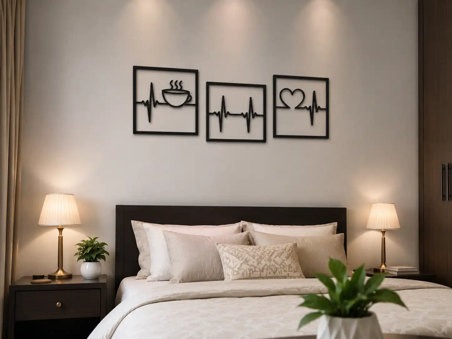 Heartbeat 3 Panel Wall Art Heartbeat 3 Panel Wall Art