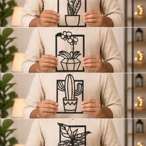 Nature Pots 4 Panel Wall Art Nature Pots 4 Panel Wall Art