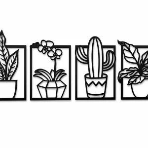 Nature Pots 4 Panel Wall Art