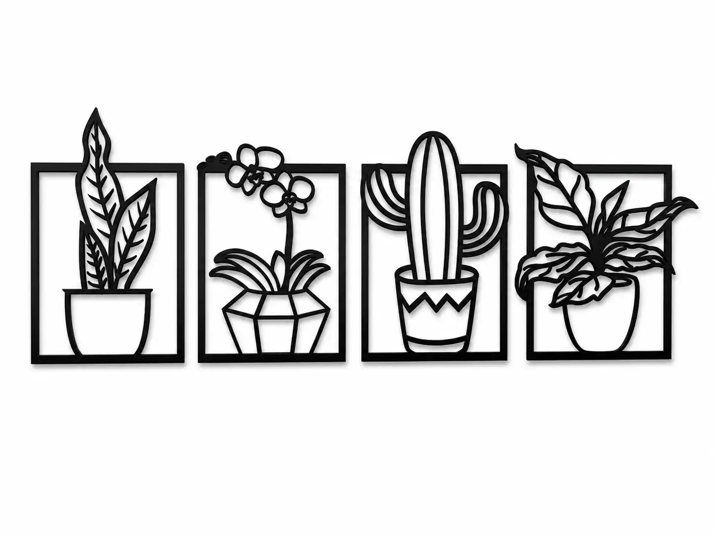 Nature Pots 4 Panel Wall Art Nature Pots 4 Panel Wall Art