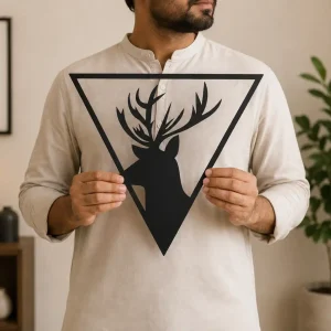 Black Deer Triangle Wall Art Black Deer Triangle Wall Art