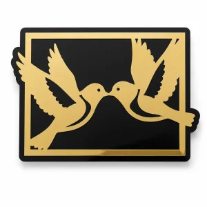 Elegant Love Birds Wall Art