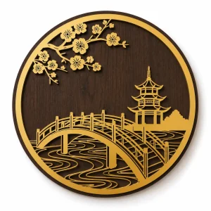 Oriental Garden Pagoda Wall Art Oriental Garden Pagoda Wall Art