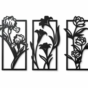 Floral Garden 3 Panel Wall Art