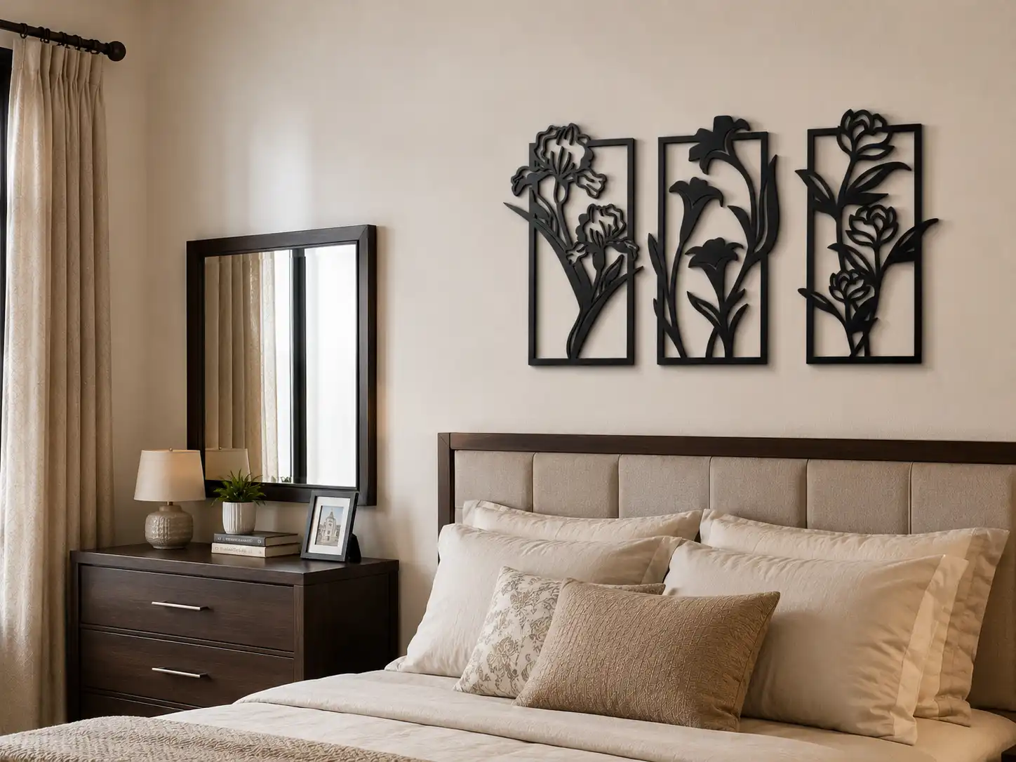 Floral Garden 3 Panel Wall Art Floral Garden 3 Panel Wall Art