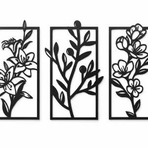 Botanical Bloom 3 Panel Wall Art