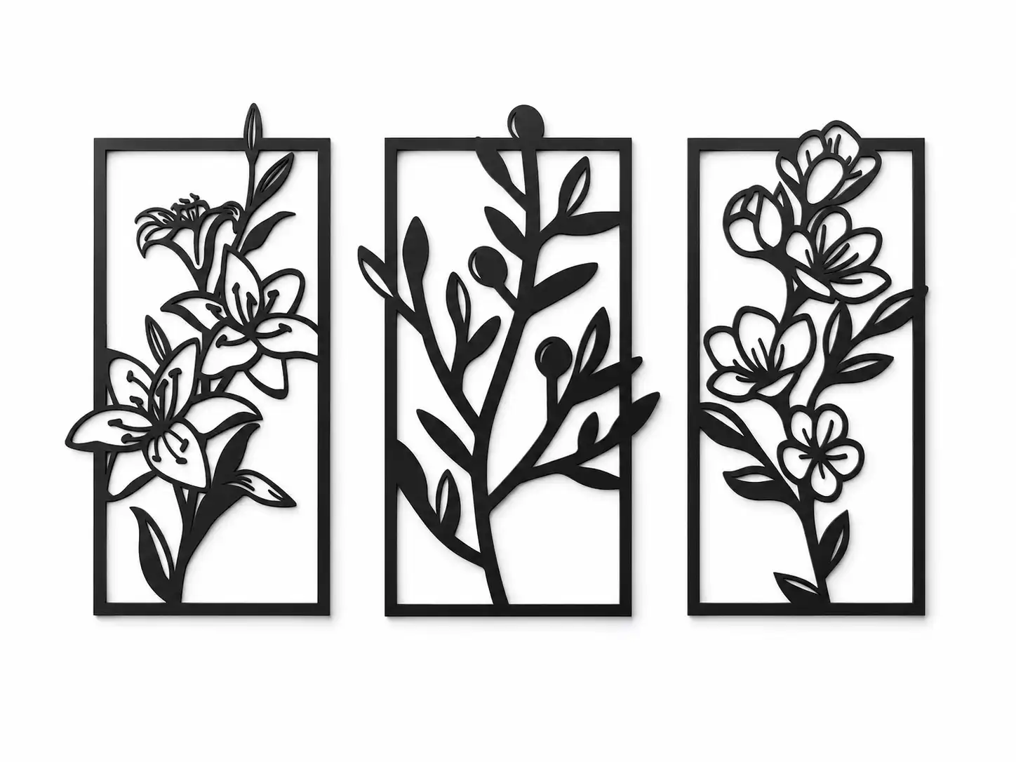 Botanical Bloom 3 Panel Wall Art Botanical Bloom 3 Panel Wall Art